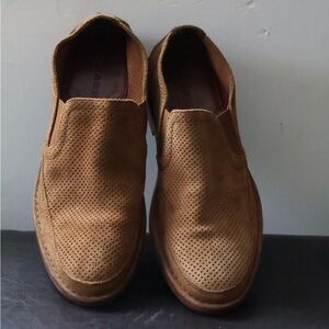 Size 8.5M Trask Bradley Perforated Suede Loafers